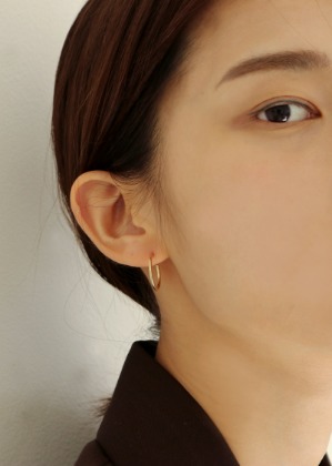 [2컬러]silver open hoop earring
