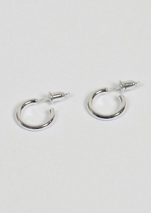 [2컬러]silver open ring earring