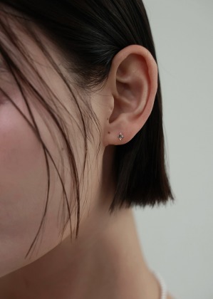 [싱글판매]14K gold green earring &amp; piercing